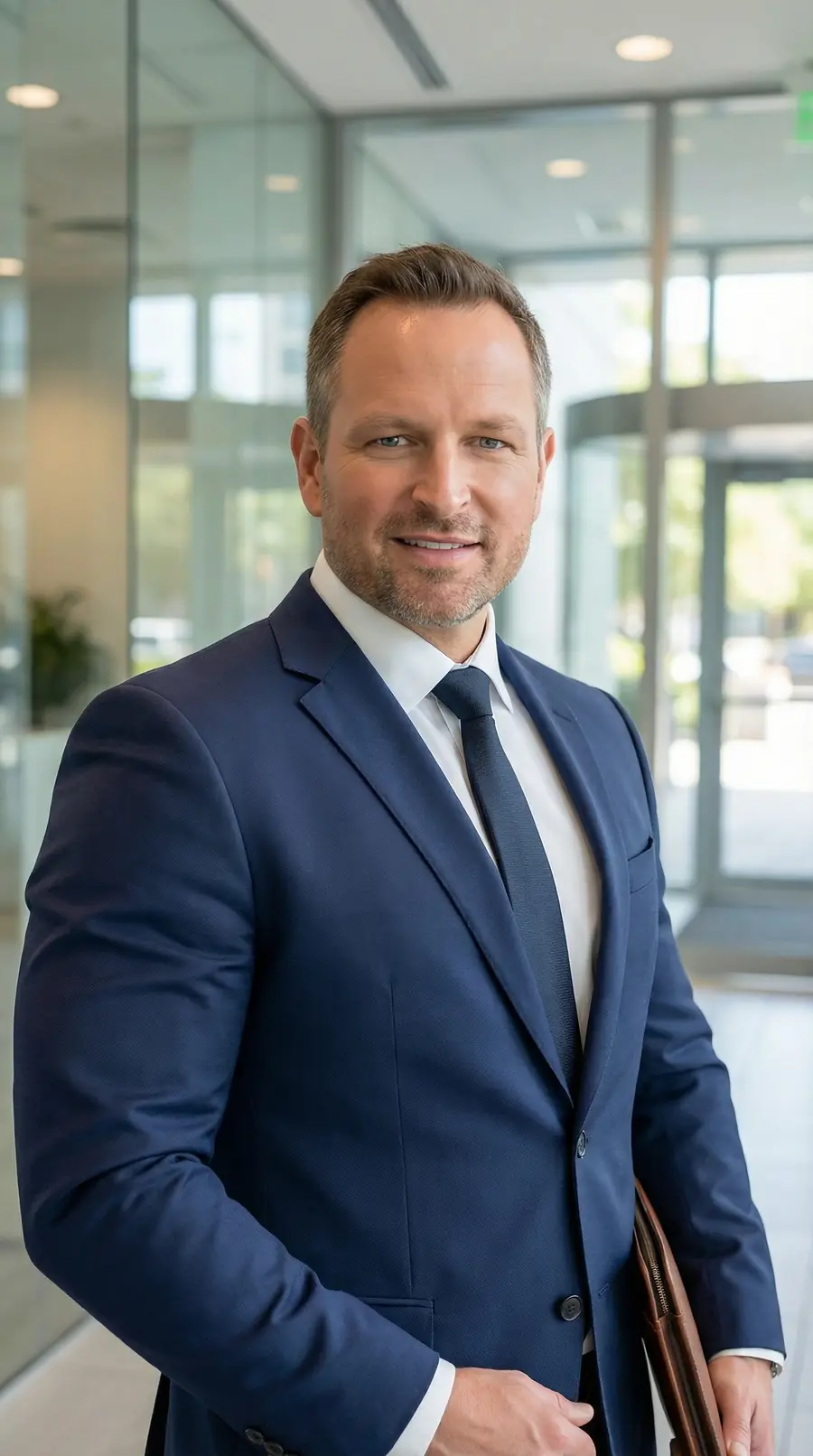 Porträt von Roland Blask im dunkelblauen Anzug